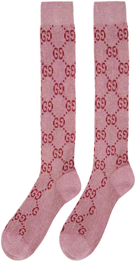 grey and pink gucci socks|farfetch gucci pink socks.